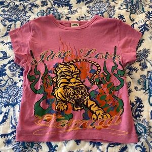 Urban Outfitters pure love tiger baby tee